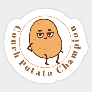 Couch Potato Champion Sticker